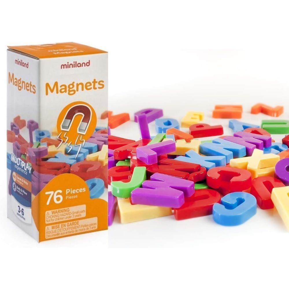 SET DE LETRAS MAGNETICAS MINILAND 76 PCS