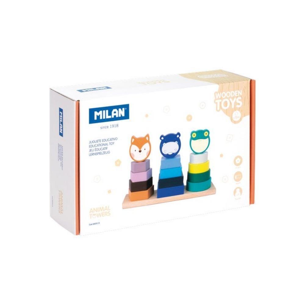 JUEGO EDUCATIVO MADERA ANIMALES APILABLE MILAN