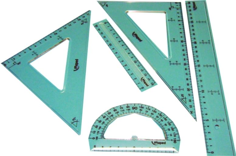 JUEGO REGLAS 4 PIEZAS + REGLAS 30 Y 15cm MAPED