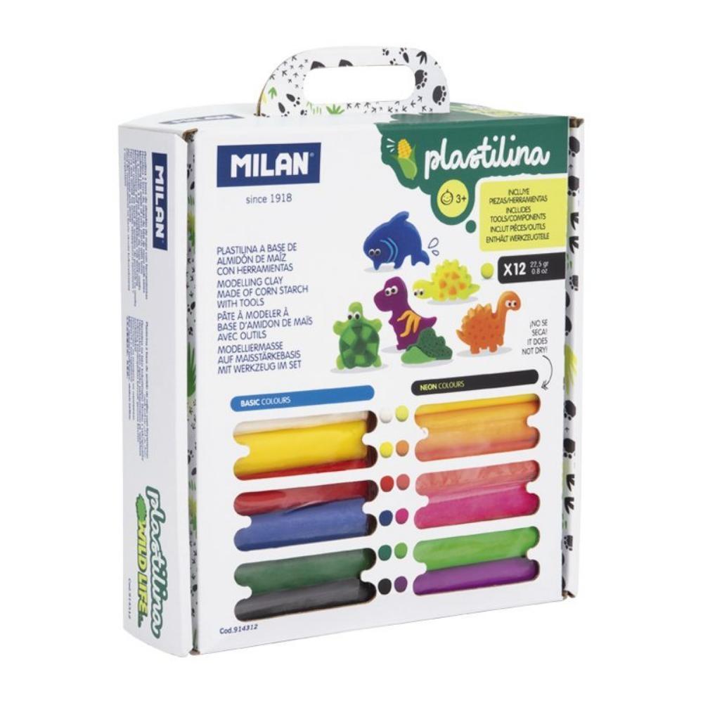 CAJA PLASTILINAS CON HERRAMIENTAS MILAN