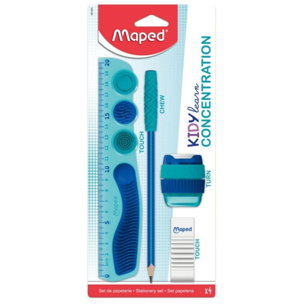 SET ESCOLAR KIDY LEARN CONCENTRACION TDAH 4 PIEZAS