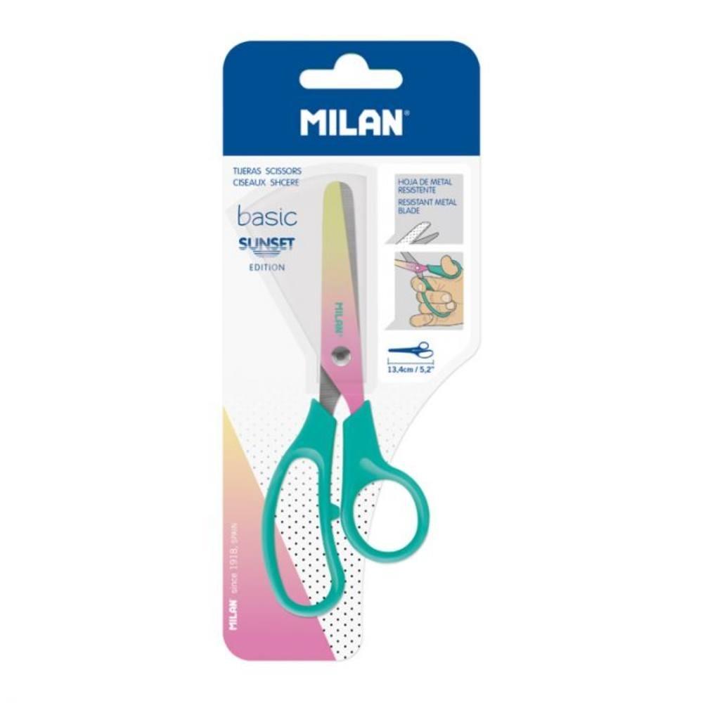 TIJERA MILAN BASIC SUNSET TURQUESA 13,4CM / 5,2"