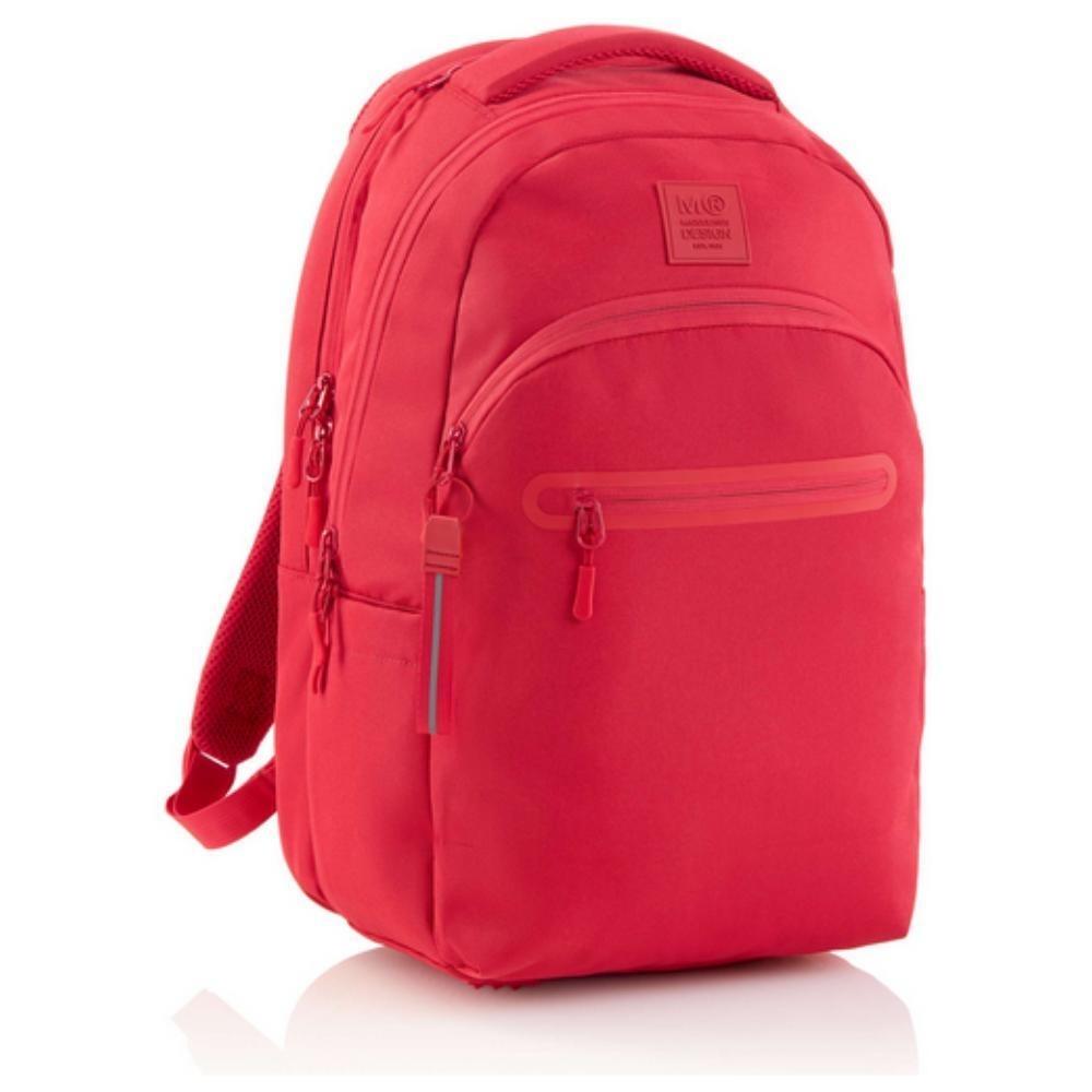 MOCHILA MIQUELRIUS TRIPLE OSLO RECICLADO RAW ROJA