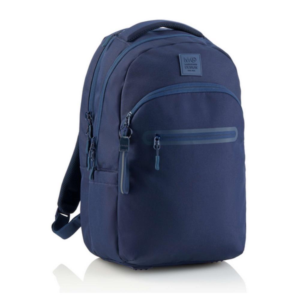MOCHILA MIQUELRIUS TRIPLE OSLO RECICLADO RAW AZUL MARINO