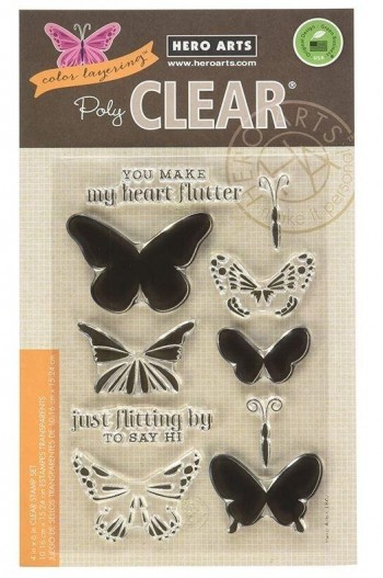 SELLOS CLEAR STAMPS LAYERING BUTTERFLY