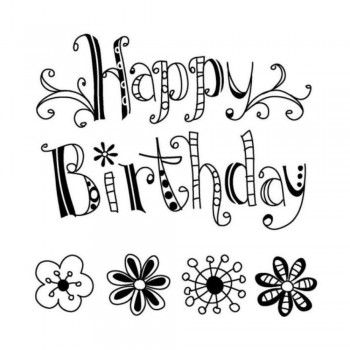 SELLOS CLEAR STAMPS HAPPY BIRTHDAY