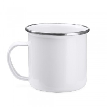 TAZA METALICA SUBLIMACION DAMASCO BLANCO