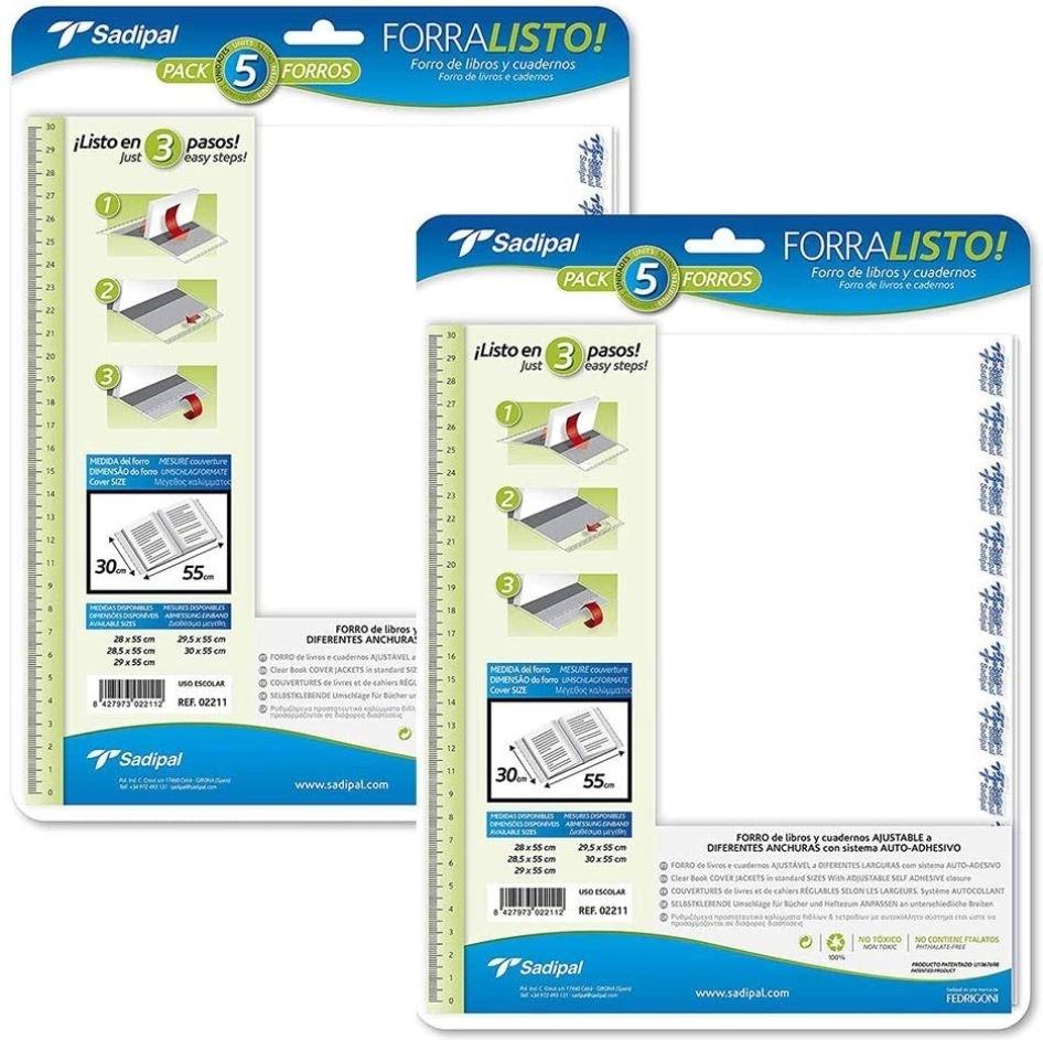 FORRO LIBROS PROTECTOR AJUSTABLE FACIL SADIPAL FORRALISTO