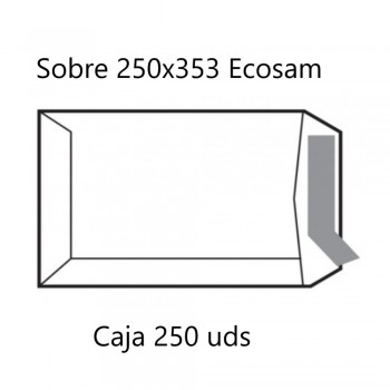 SOBRE BOLSA 250X353 ECOSAM BLANCO
