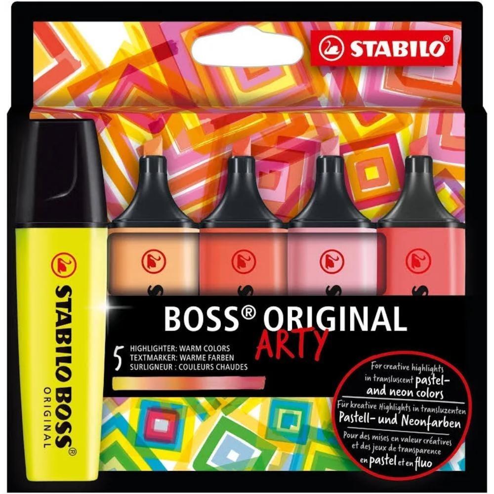 ESTUCHE FLUOR 5 COLORES STABILO BOSS ARTY PASTEL