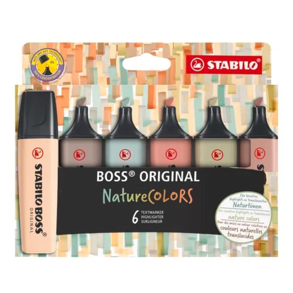 ESTUCHE STABILO BOSS 6 COLORES NATURAL
