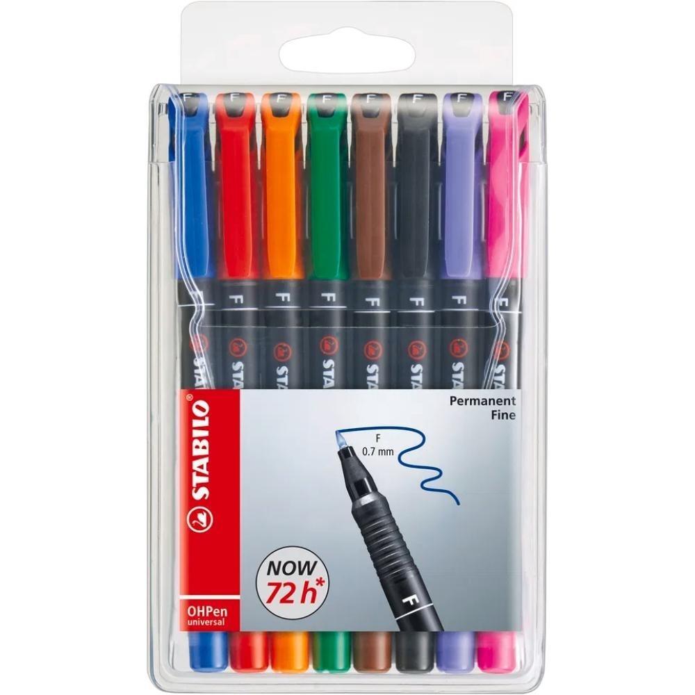 ROTULADOR PERMANENTE STABILO OHPEN F ESTUCHE 8 COLORES