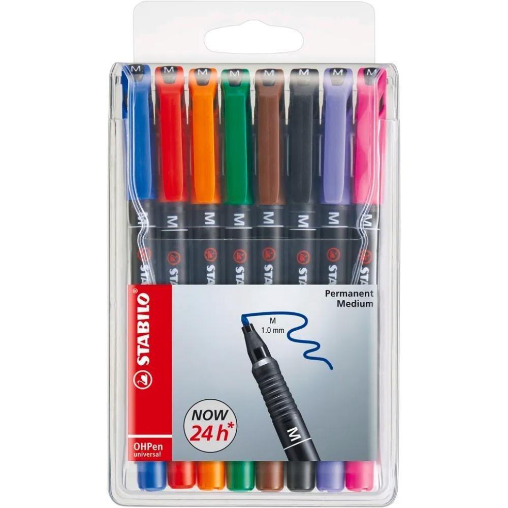 ROTULADOR PERMANENTE STABILO OHPEN M ESTUCHE 8 UNIDADES