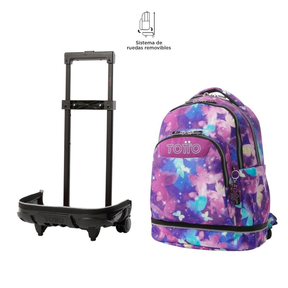 MOCHILA TOTTO RUEDAS DESMONTABLE TIZA GLITTER 5Q6