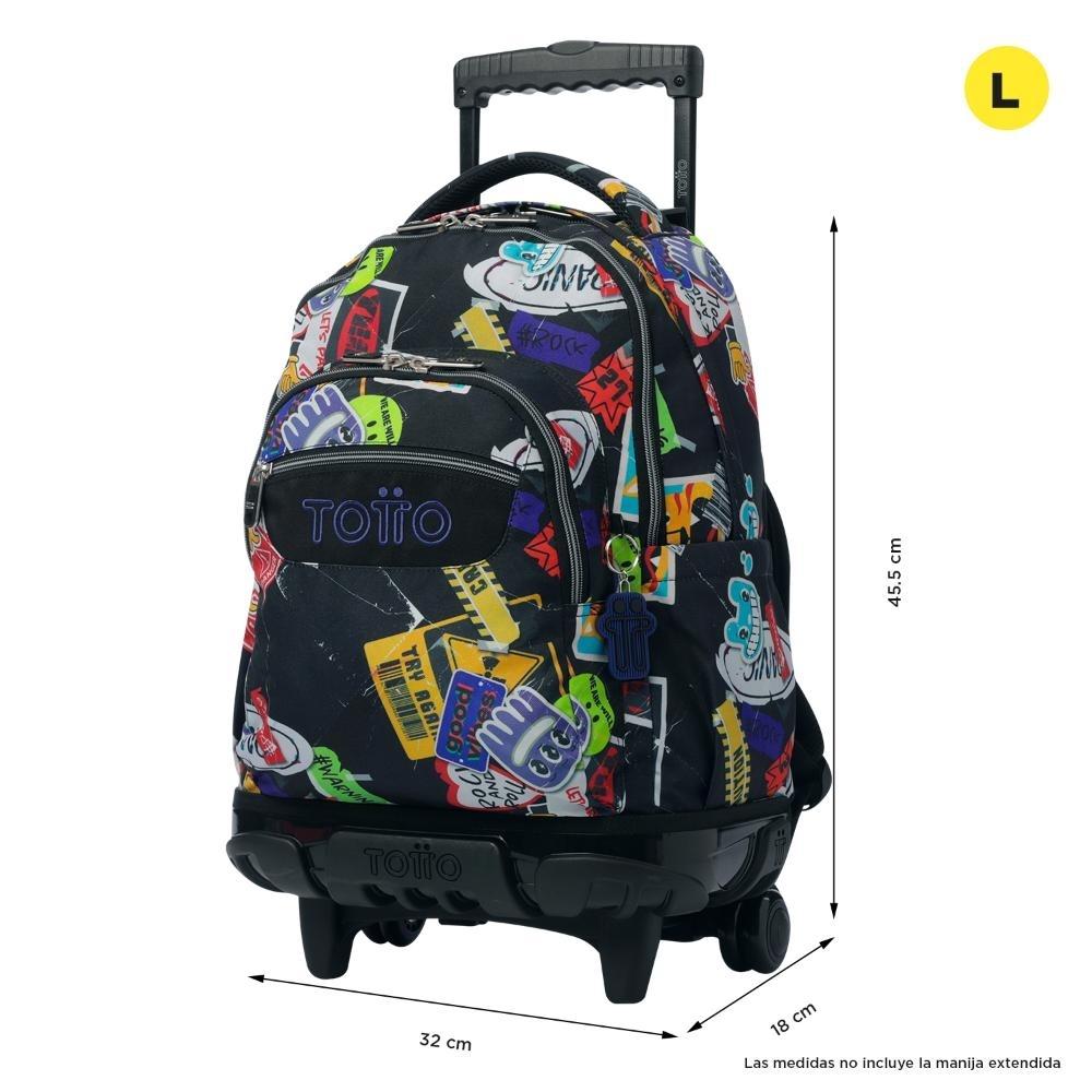 MOCHILA TOTTO RUEDAS RENGLONES 8C5