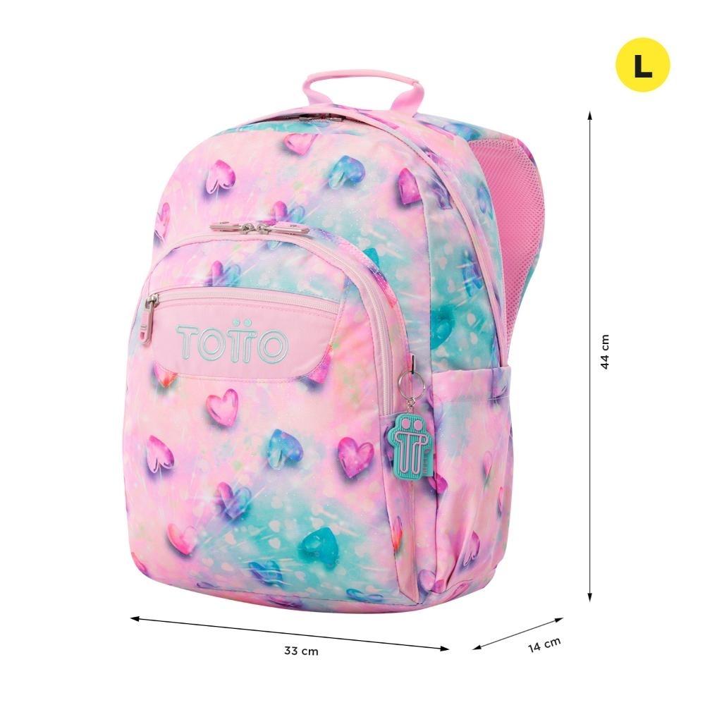 MOCHILA TOTTO ACUARELES GLITTER 1KB