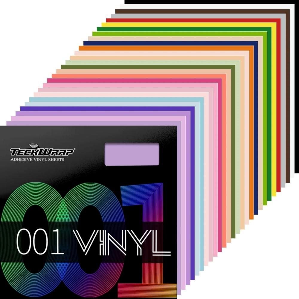 PACK 27 LAMINAS VINILO ADHESIVO MATE 001M 30X30 TECKWRAP