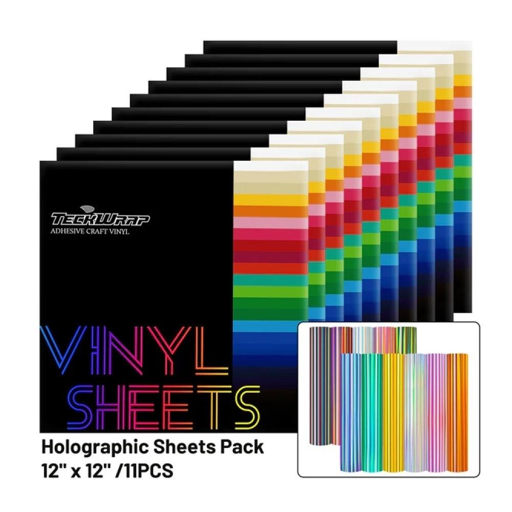 PACK 12 LAMINAS 30X30 VINILO ADHESIVO HOLOGRAPHIC BUBBLE FREE