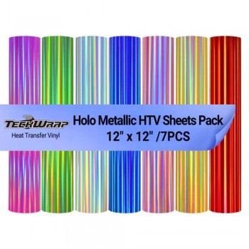 PACK 7 LAMINAS 30X30 VINILO TEXTIL HOLOGRAFICO METALICO