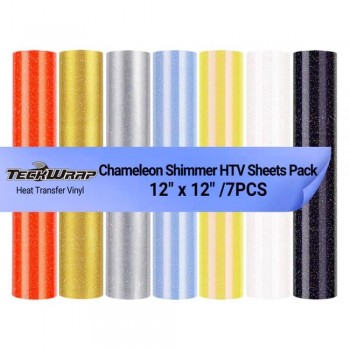 PACK 7 LAMINAS 30X30 VINILO TEXTIL CHAMELEON SHIMMER