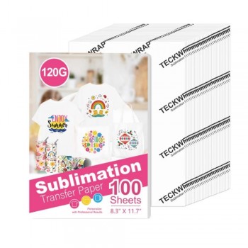 PAPEL DE SUBLIMACION DIN-A4 TECKWRAP 120 GRS 100 HOJAS.