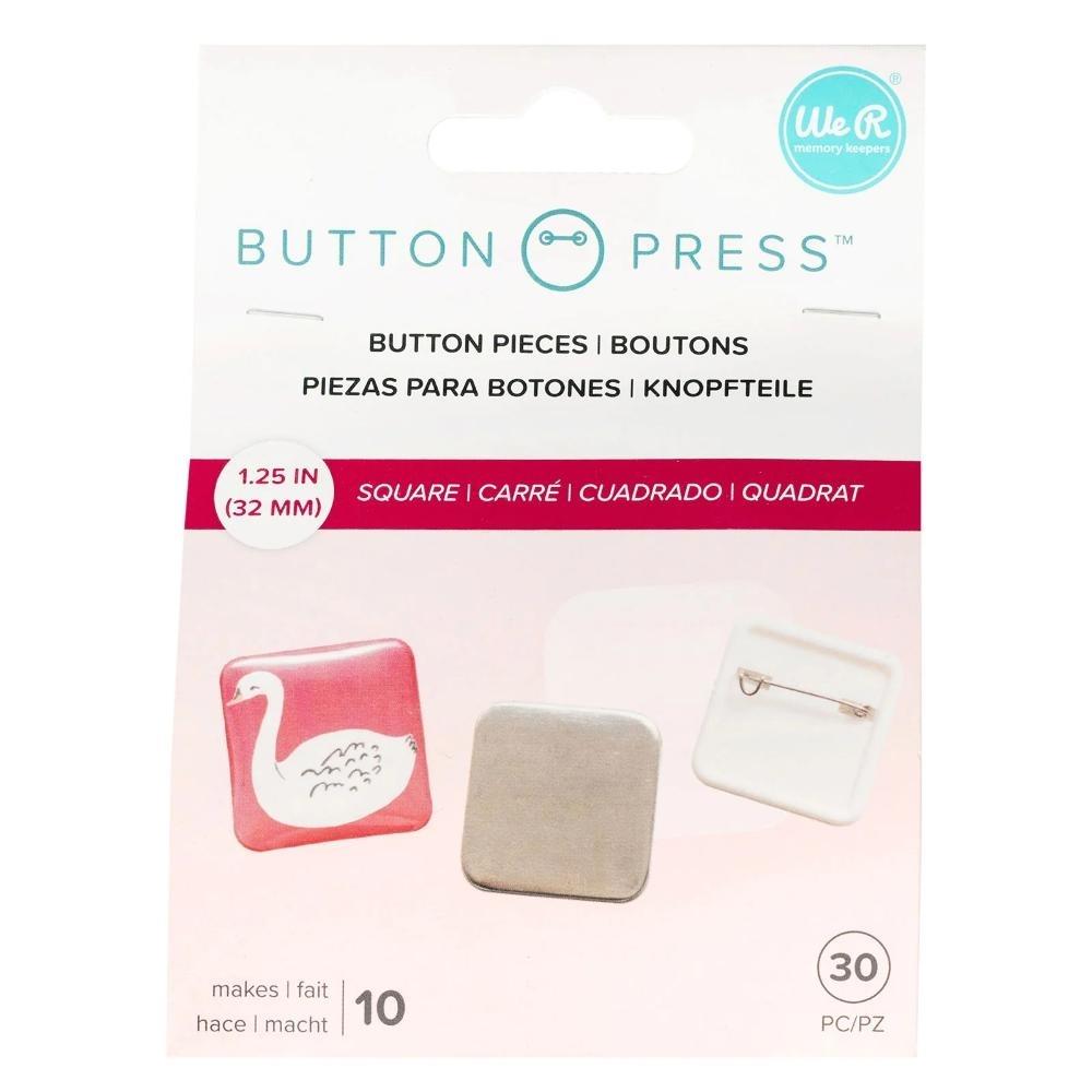 PACK 10 CHAPAS CUADRADAS WE R MAKERS 32 MM